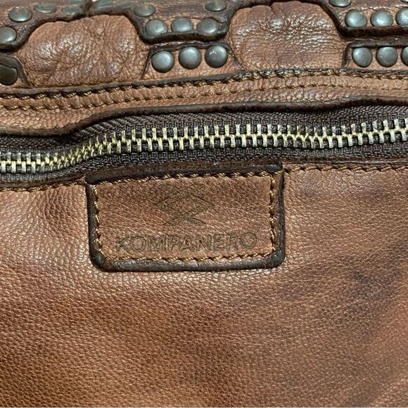 Kompanero Gisele -The Sling Bag Brown Leather w/Studs NWOT! - Picture 7 of 11